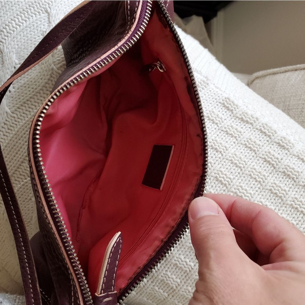 Cole Haan Purple Leather Satchel Shoulder Bag - Picture 10 of 11